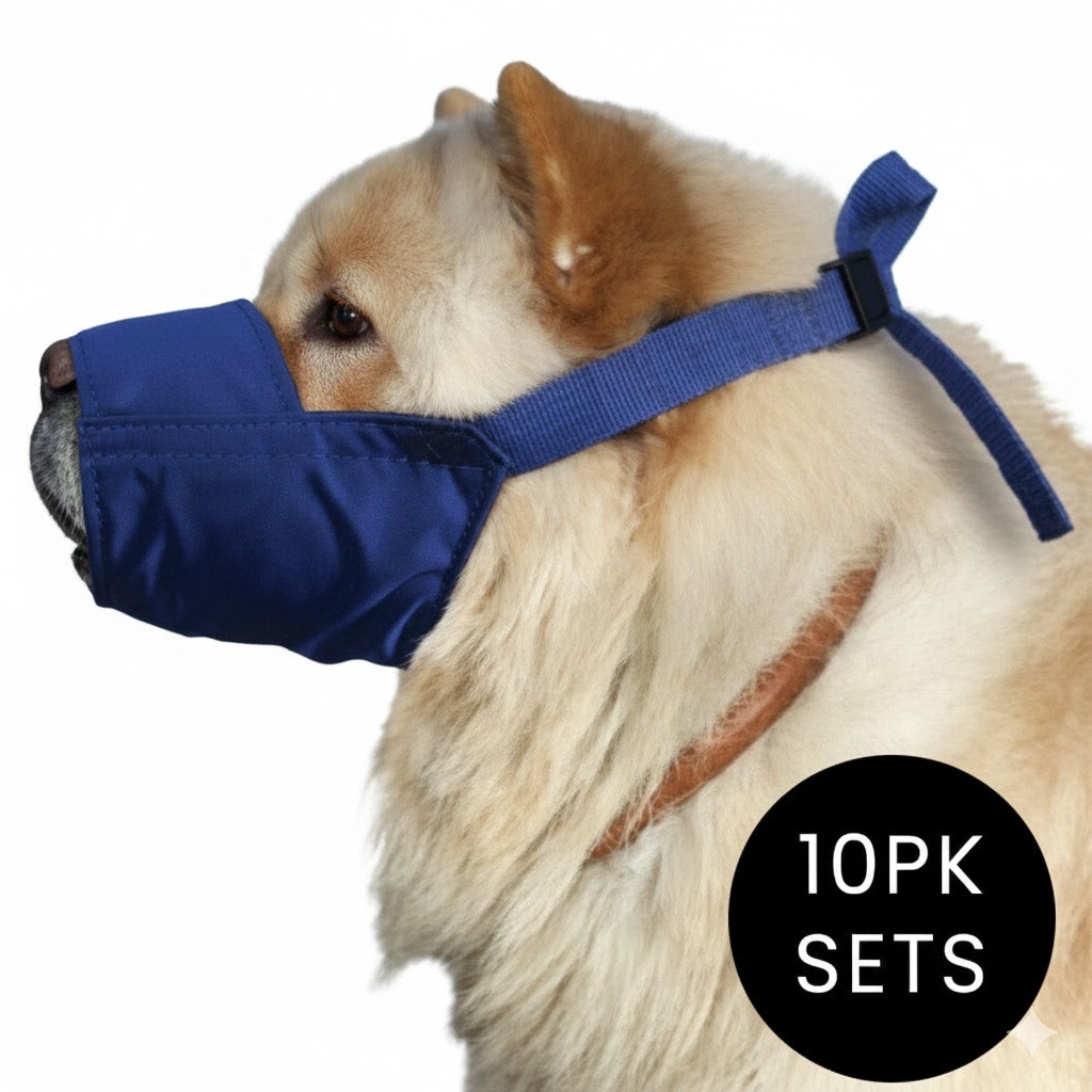 10 Pack Quick Muzzle for Short Snout Dogs Chow Muzzle Small-Large