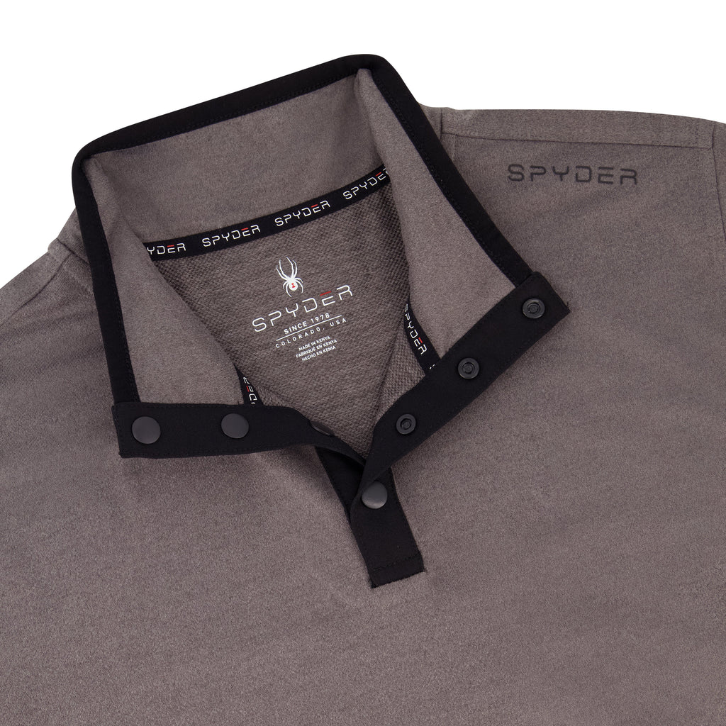 Mens Marled French Terry Quarter Snap - Polar by Spyder