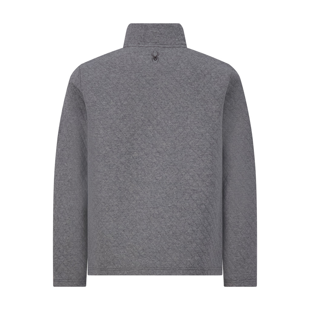 Mens Diamond Quilt Quarter Zip - Grey by Spyder