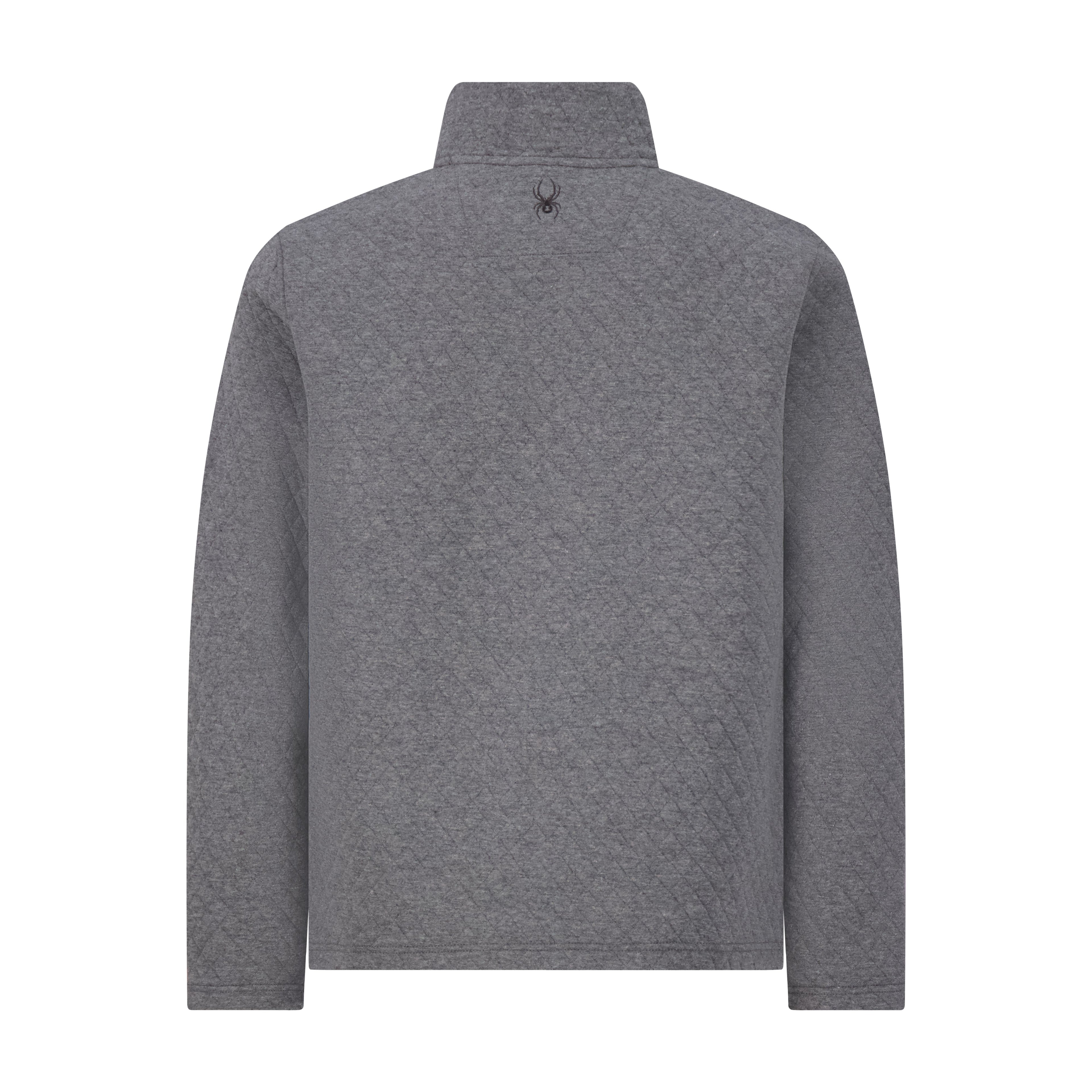 Mens Diamond Quilt Quarter Zip - Grey by Spyder