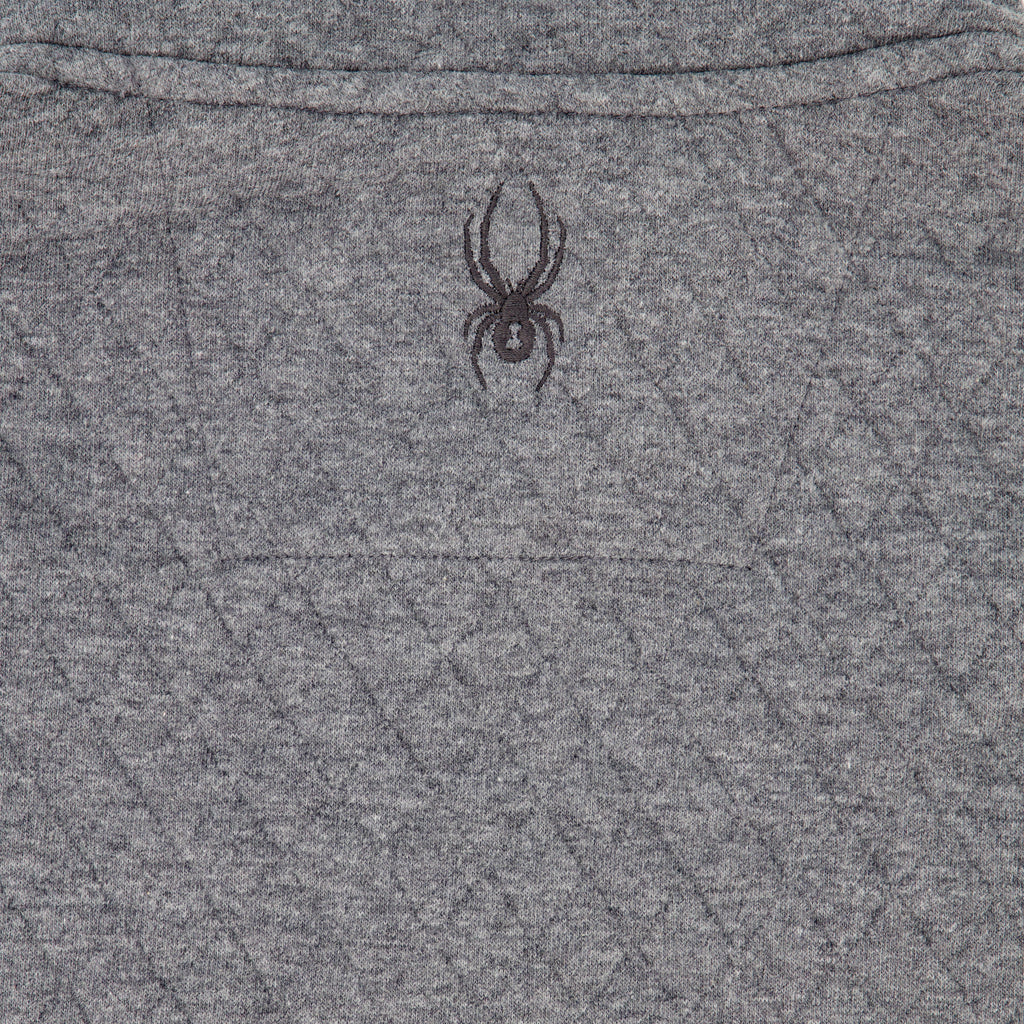 Mens Diamond Quilt Quarter Zip - Grey by Spyder