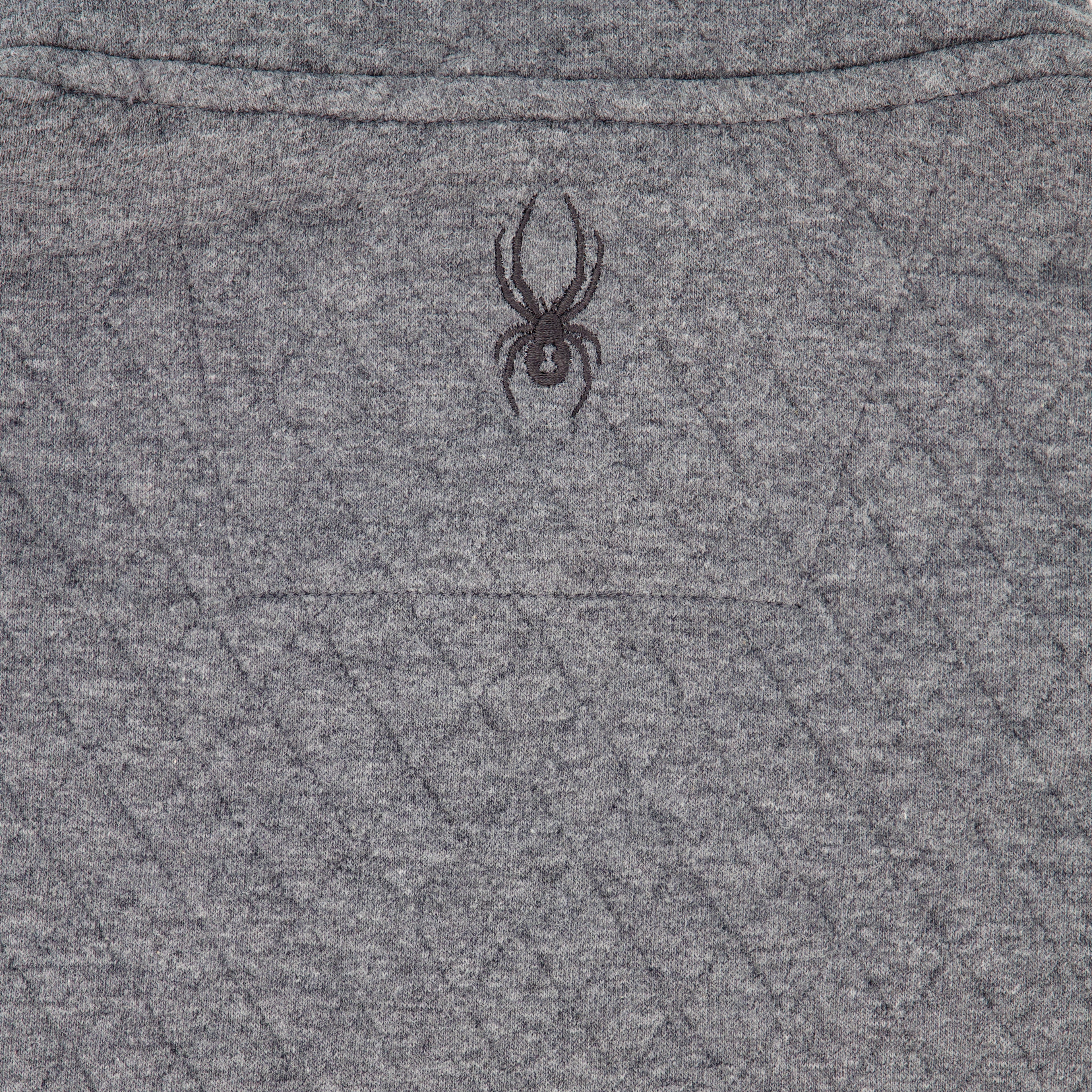 Mens Diamond Quilt Quarter Zip - Grey by Spyder