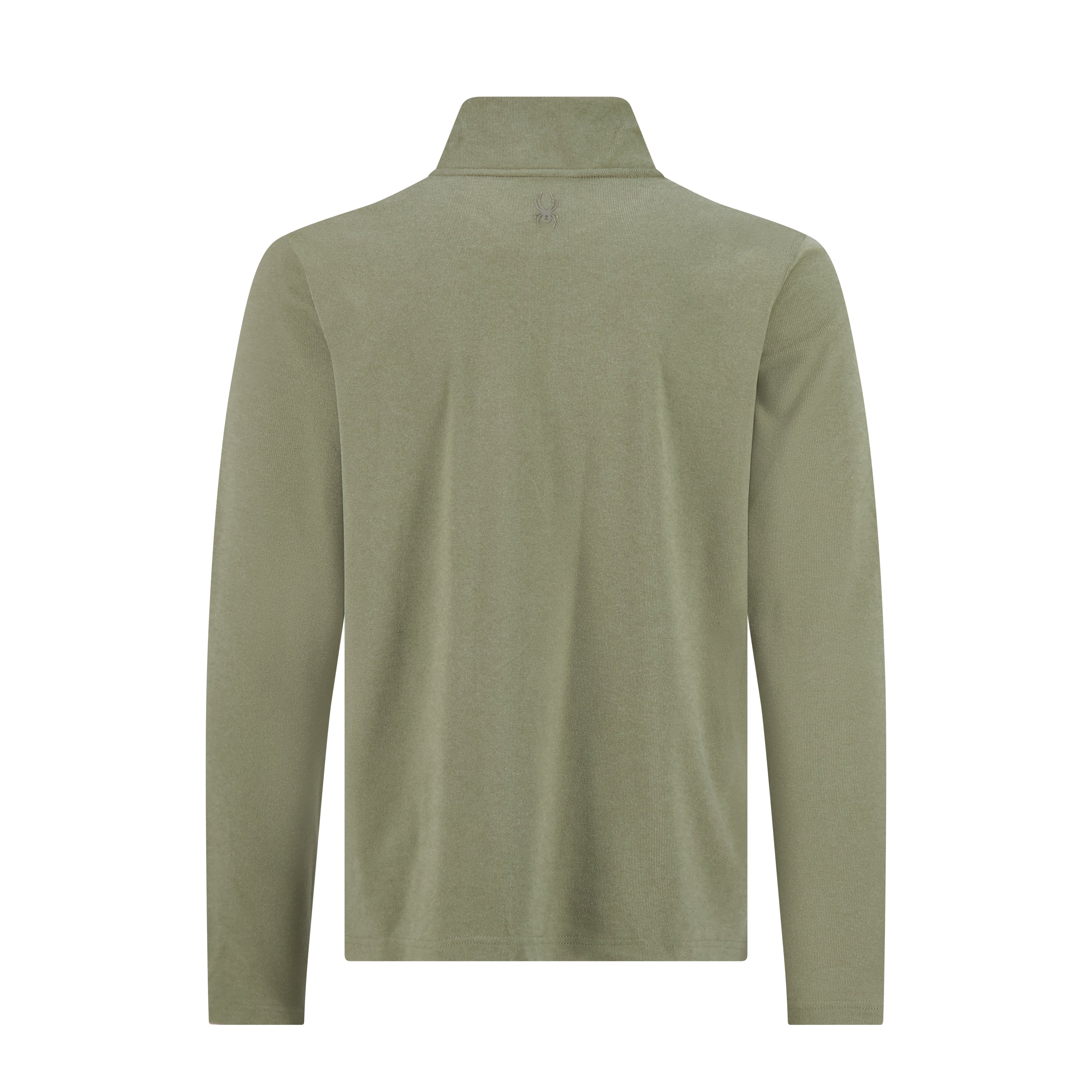 Mens Brushed Vertical Stripe Quarter Zip - Brown by Spyder