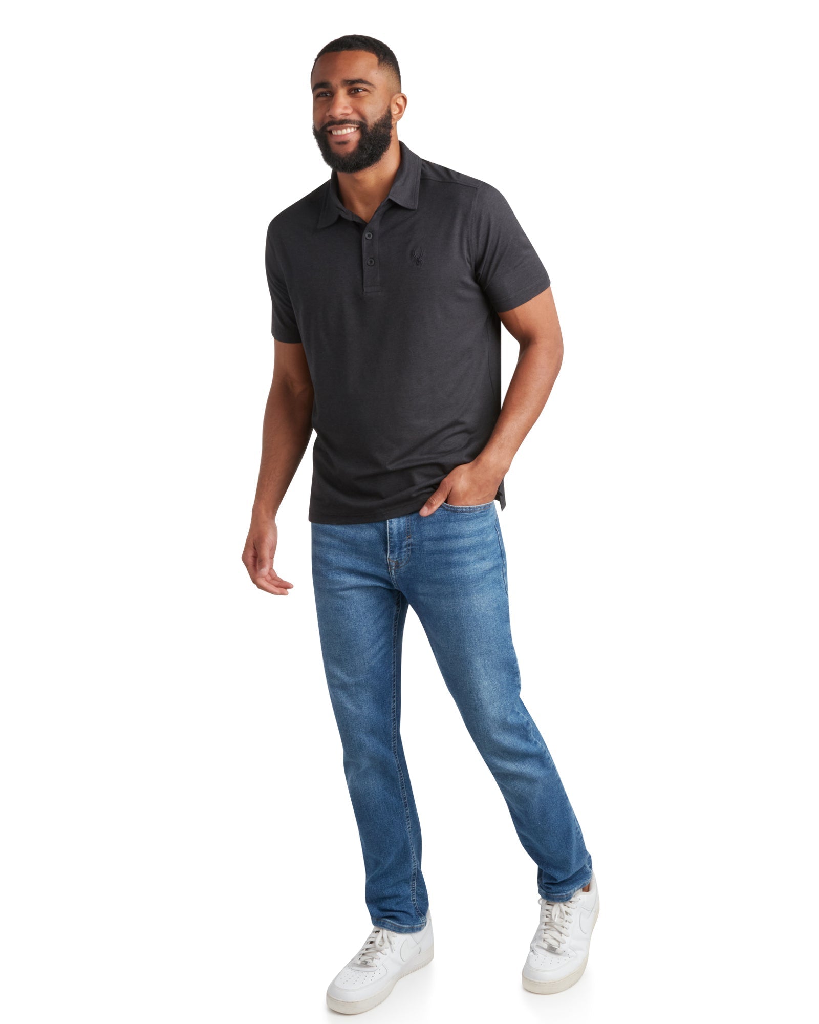 Mens Short Sleeve Jersey - Black by Spyder
