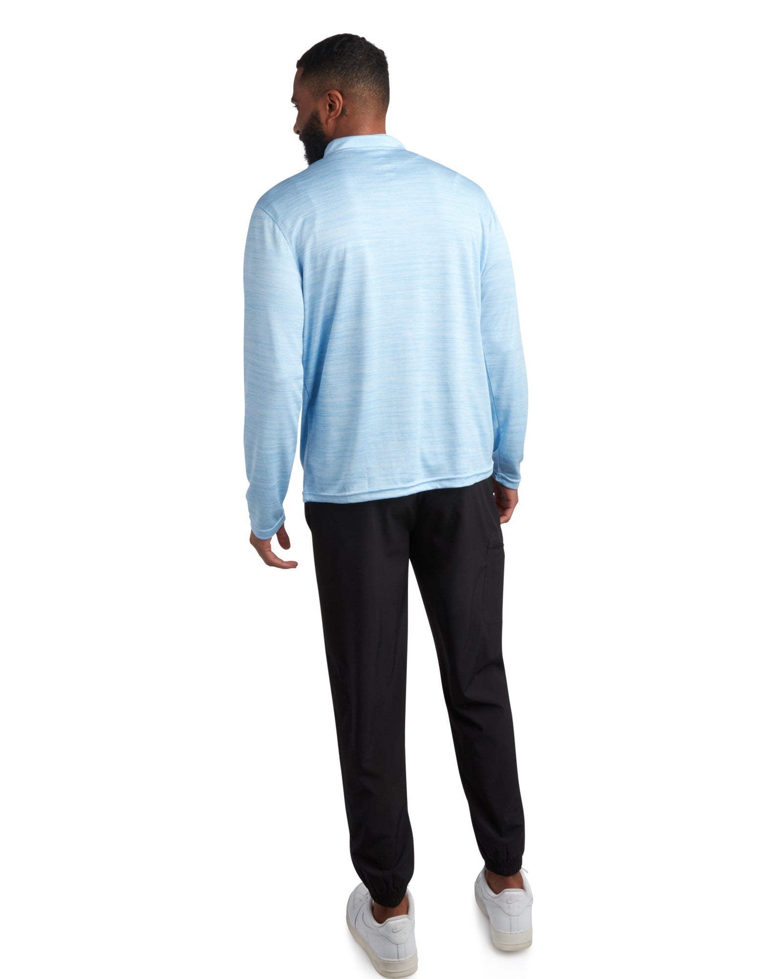 Mens Long Sleeve Honeycomb Quarter Zip - Sky Blue by Spyder