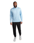 Mens Long Sleeve Honeycomb Quarter Zip - Sky Blue by Spyder