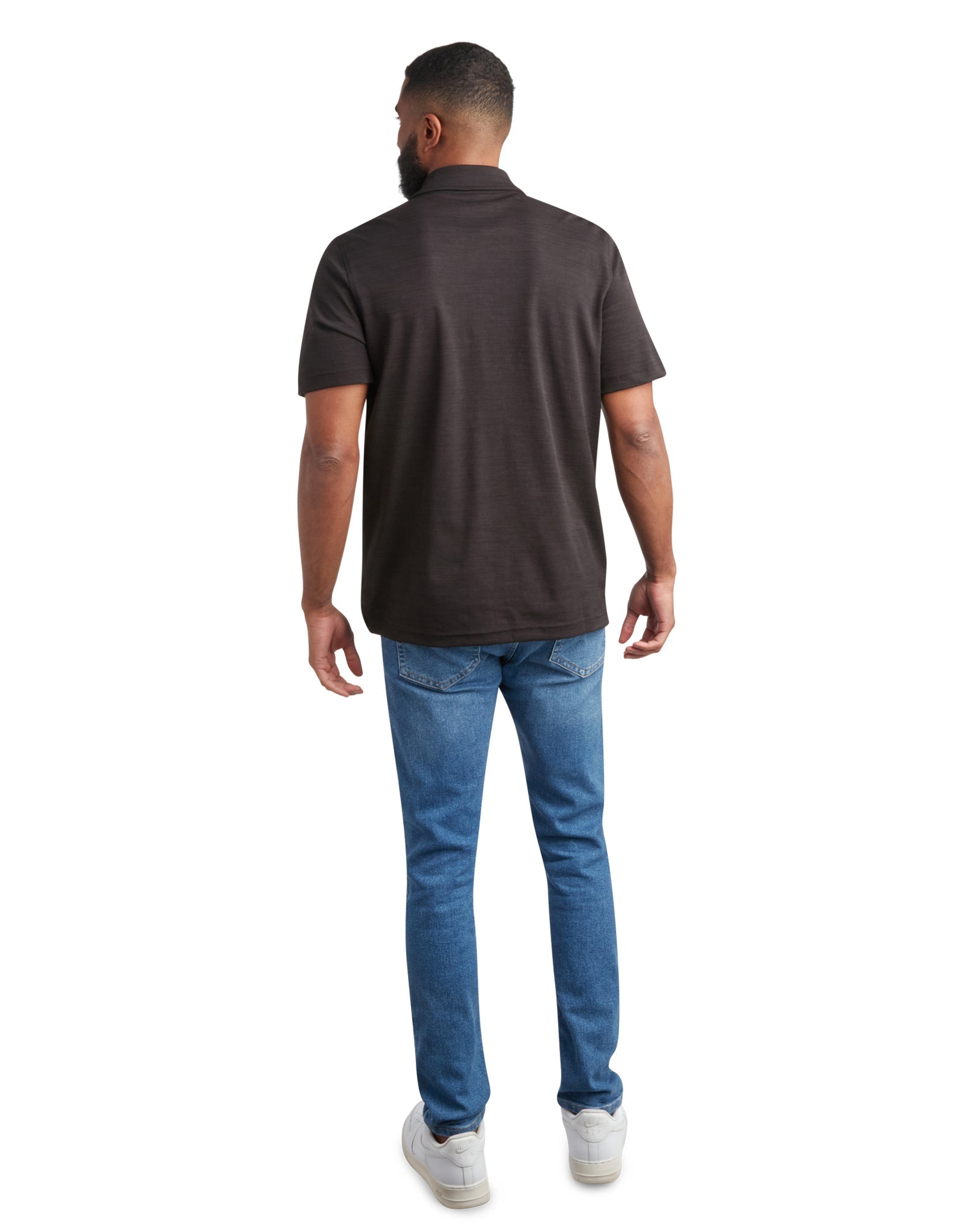 Mens Short Sleeve Tech Pique - Heather Black by Spyder
