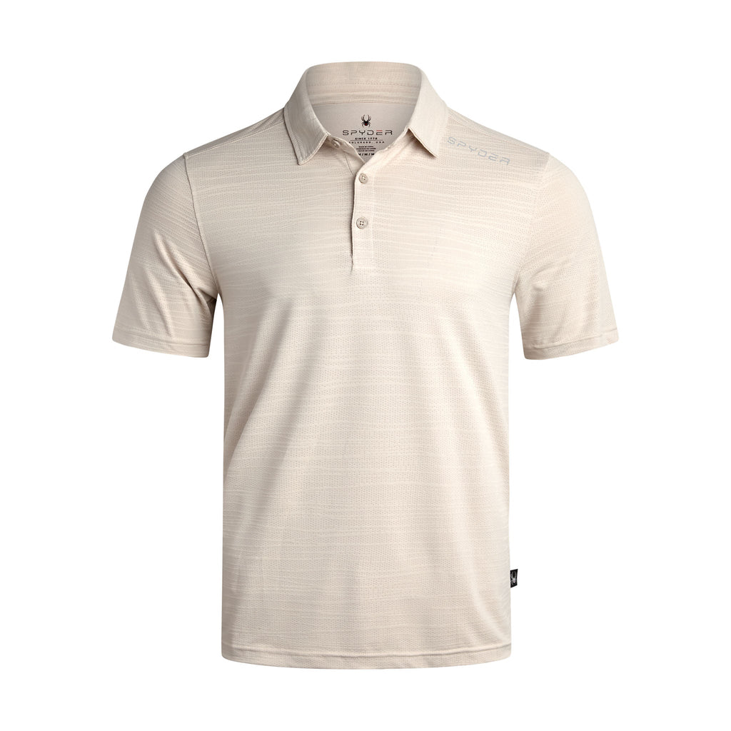 Beige polo shirt on a white background