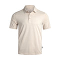 Beige polo shirt on a white background