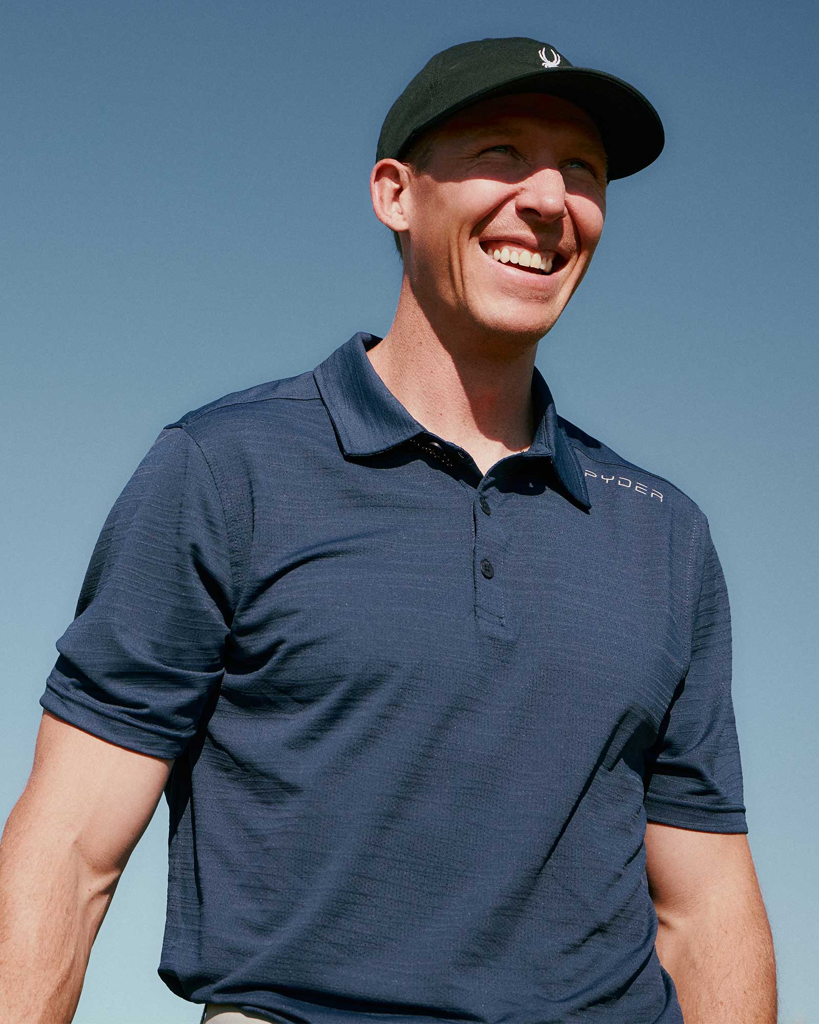 Mens Short Sleeve Jacquard - Navy by Spyder
