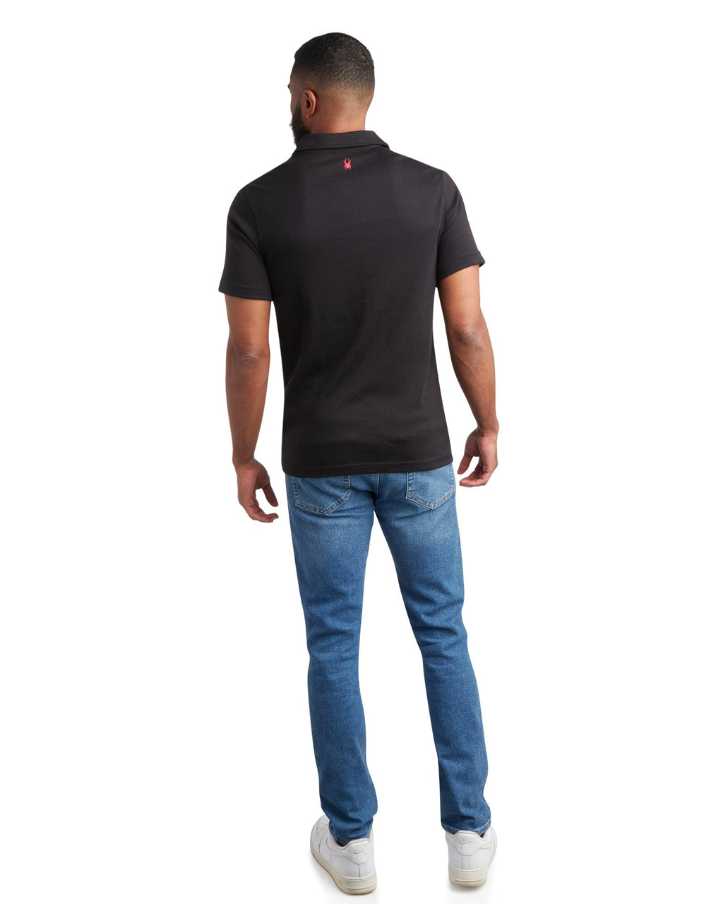 Mens Short Sleeve Interlock Color Block - Black by Spyder