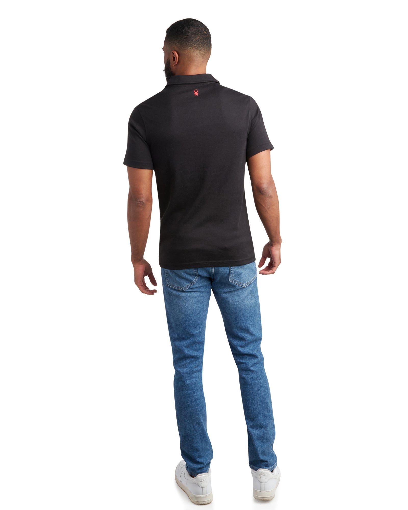 Mens Short Sleeve Interlock Color Block - Black by Spyder