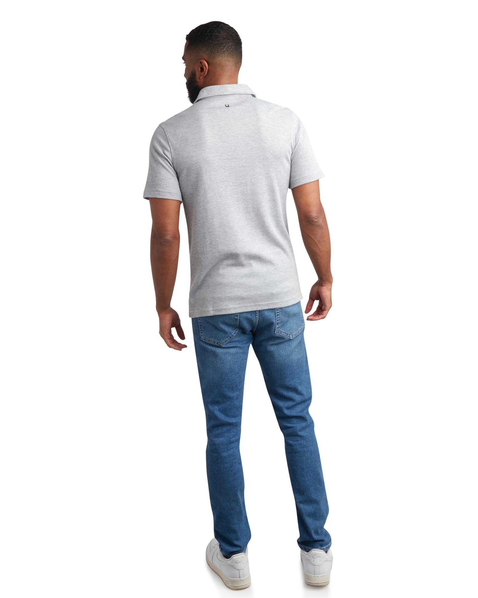 Mens Short Sleeve Interlock Color Block - Heather Grey by Spyder