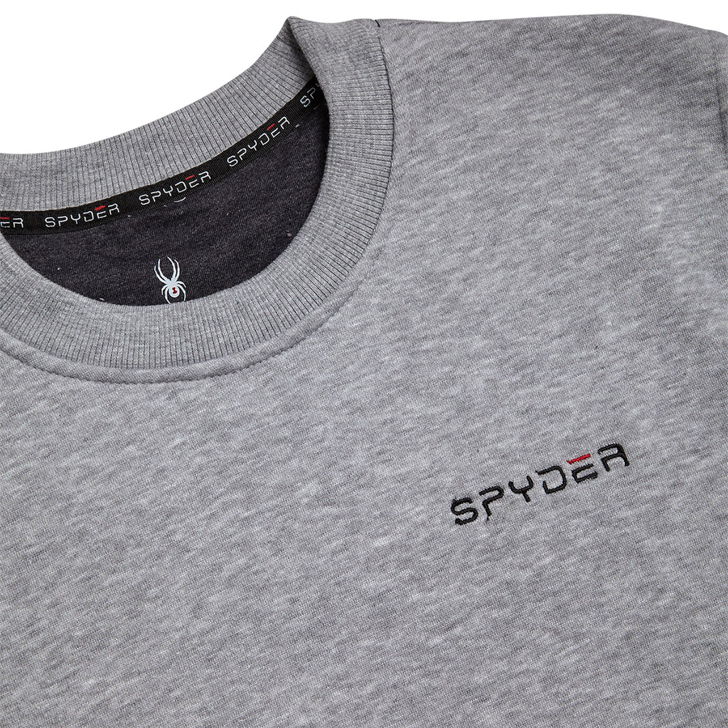 Gray t-shirt with Spyder logo on a white background