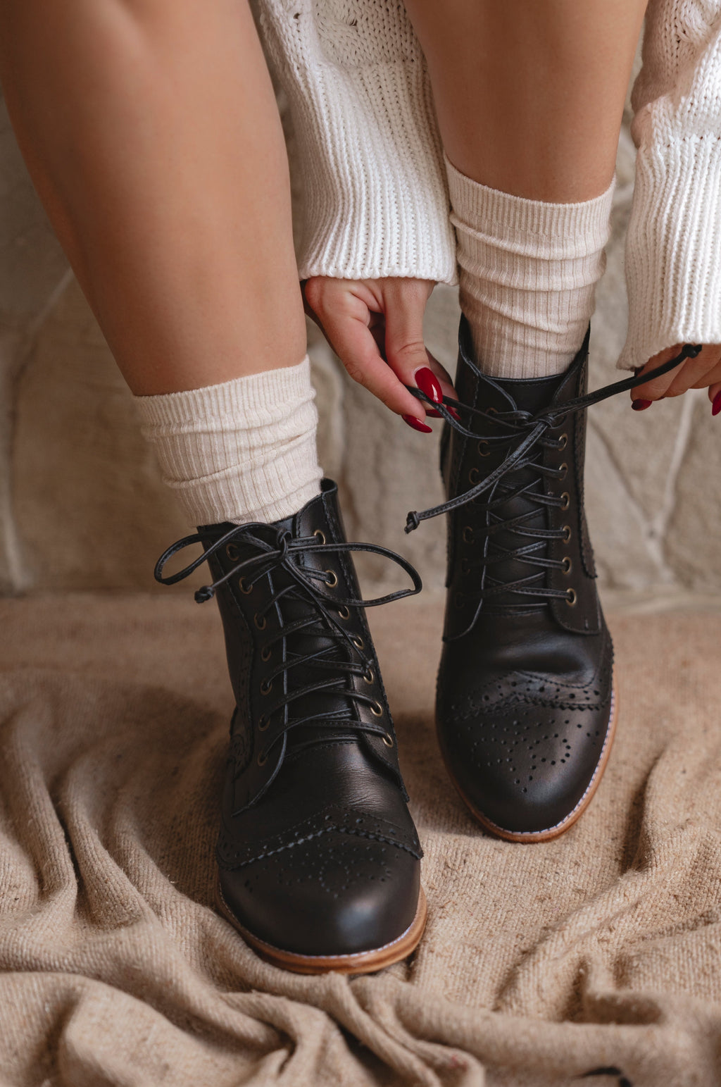 Salstice Brogue Leather Boots