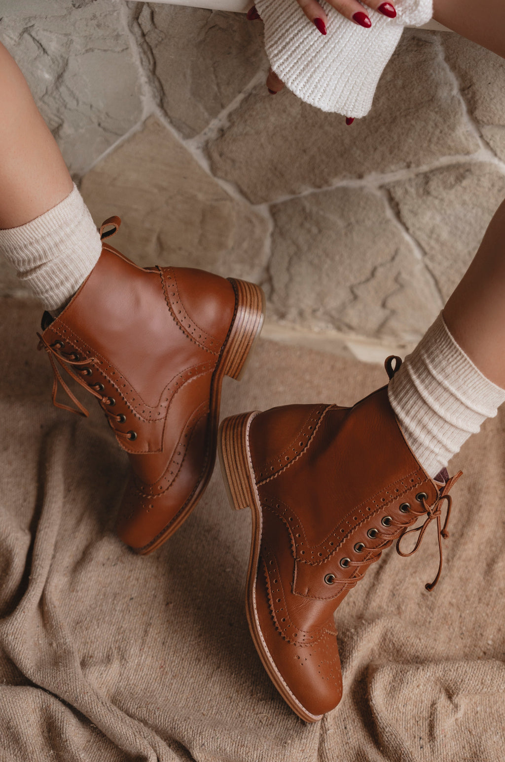 Salstice Brogue Leather Boots