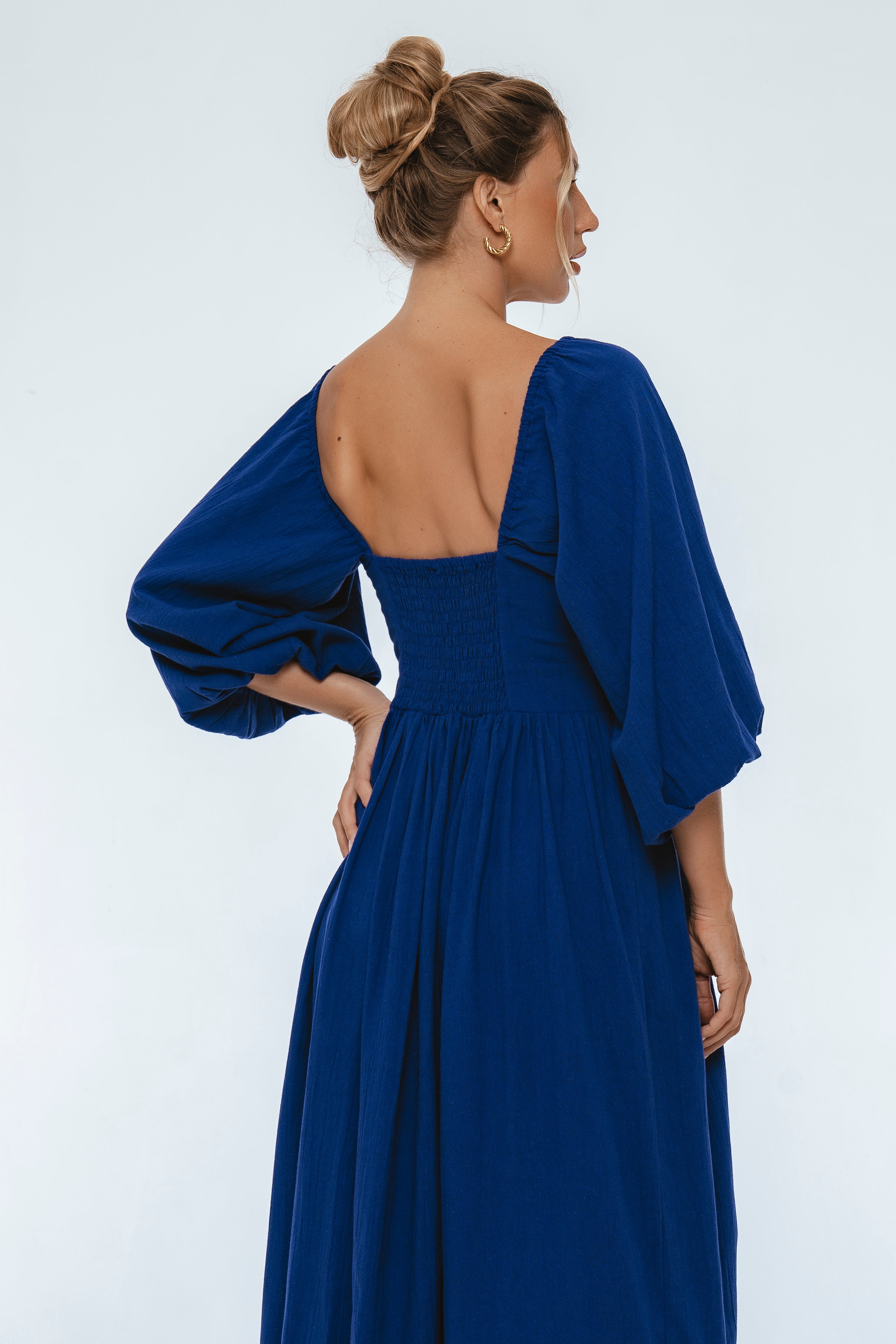 Genevieve Puff Sleeve Midi Dress