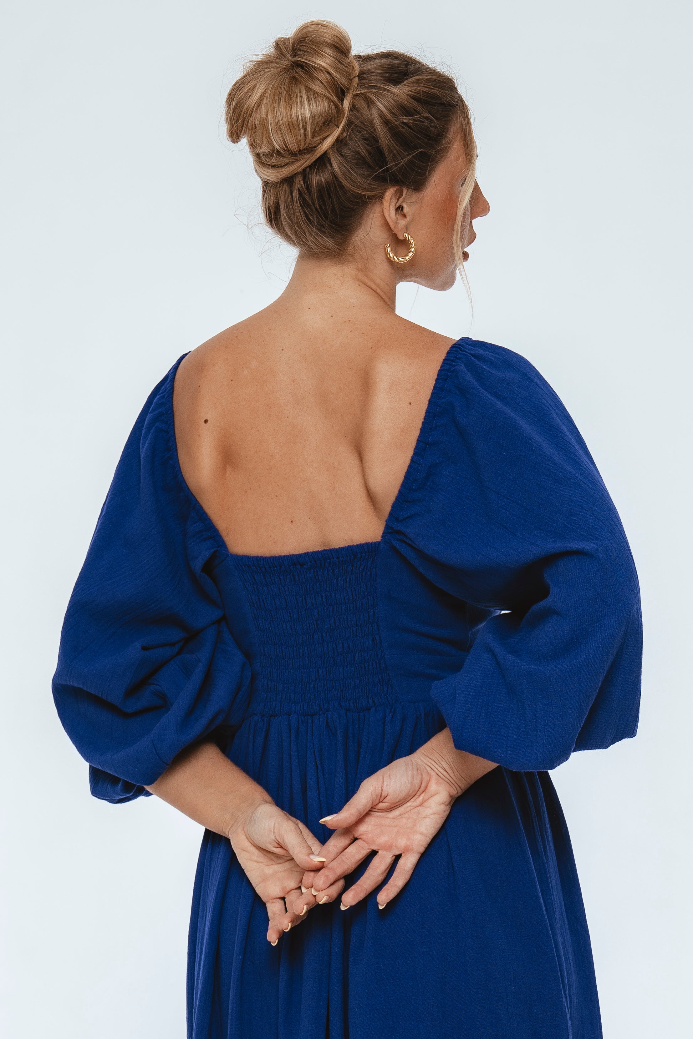 Genevieve Puff Sleeve Midi Dress