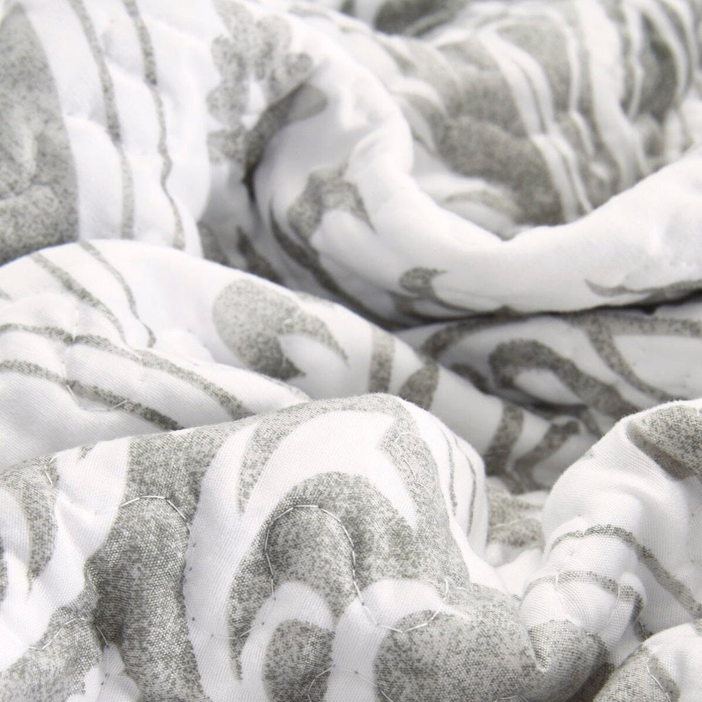 Tache Paisley Damask Matelasse Austere Grey Moon Sky Pillow Sham (TB300-199) - Tache Home Fashion