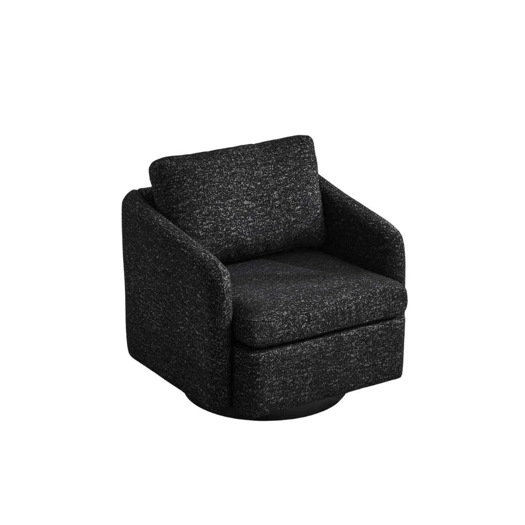 31.5"W  Comfy Round Swivel Accent Chair