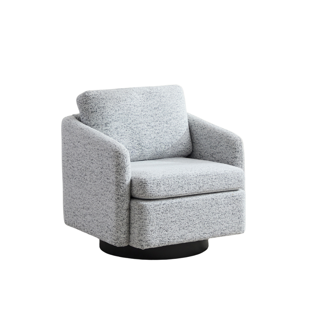 31.5"W  Comfy Round Swivel Accent Chair