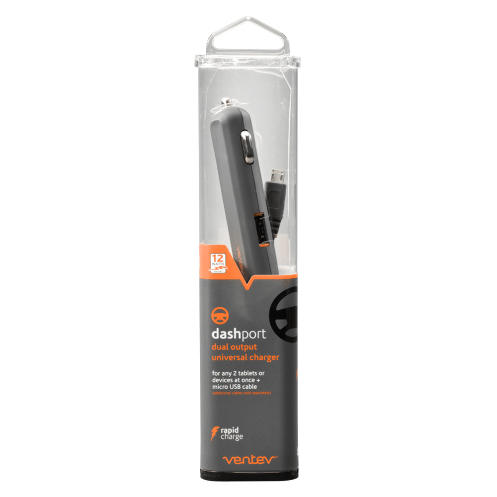 Ventev 24W ULTRAFAST USB-A Dual Mini Car Charger and USB-A to Micro-USB Cable by Ventev