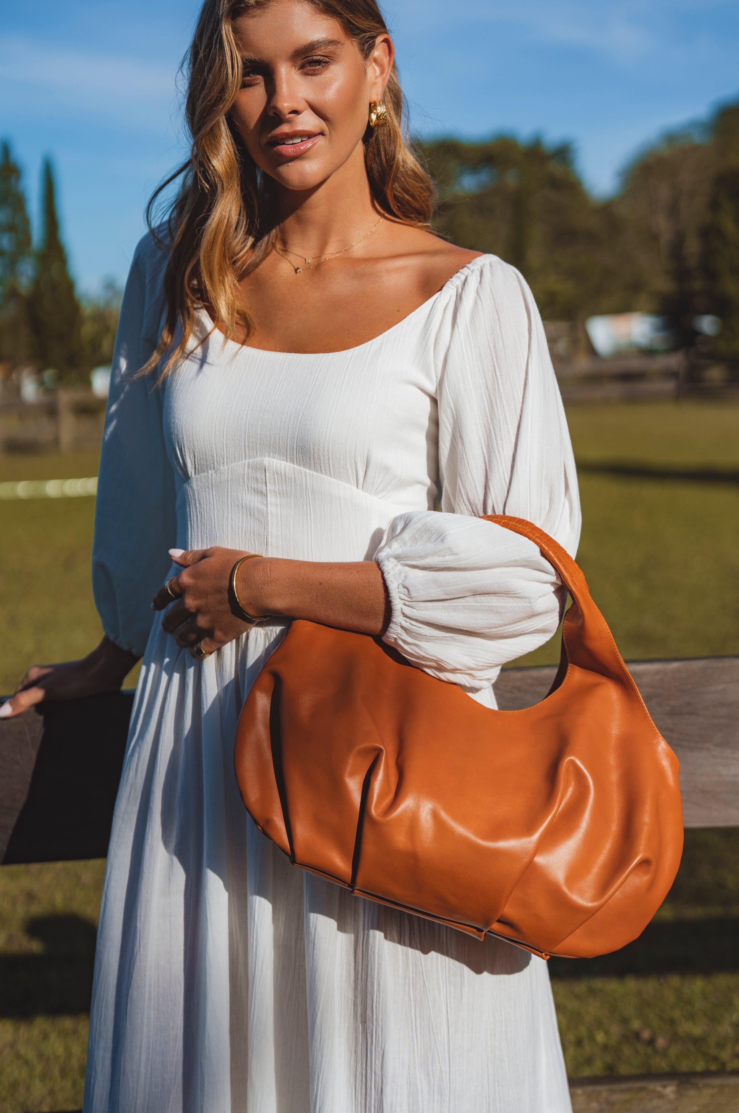 Velara Small Slouchy Leather Tote