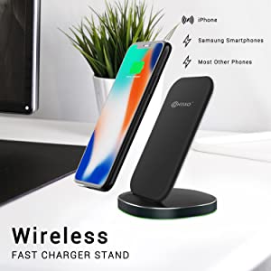 Contixo W3 Fast Wireless Charging Stand, Qi Compatible for Smartphones by Contixo