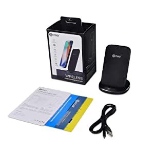 Contixo W3 Fast Wireless Charging Stand, Qi Compatible for Smartphones by Contixo