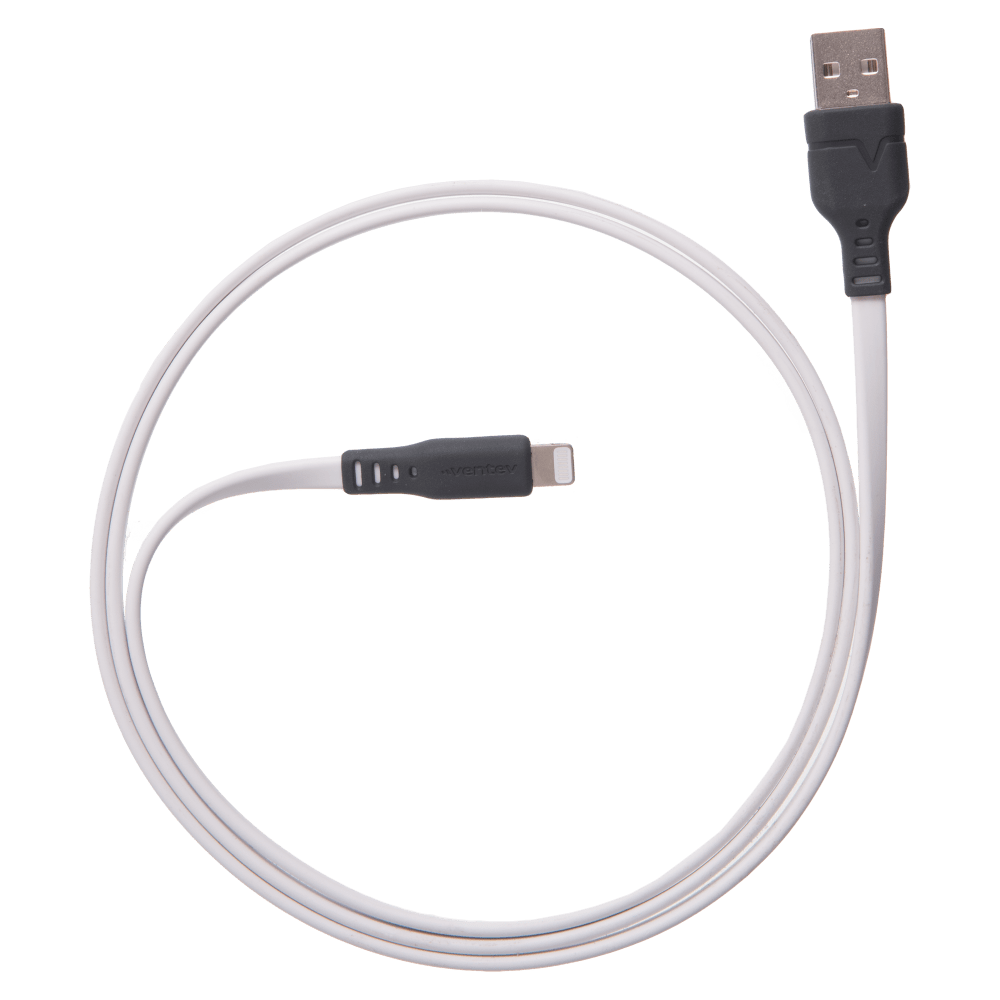 Ventev 12W USB-A Universal Mini Wall Charger and USB-A to Apple Lightning Cable by Ventev