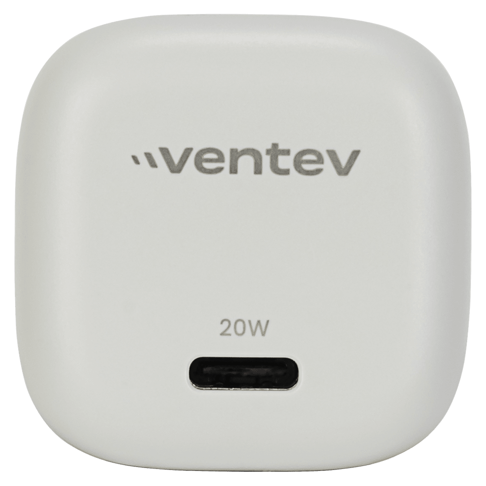 Ventev 20W ULTRAFAST USB-C Universal Mini Wall Charger and USB-C to USB-C High Speed Cable by Ventev