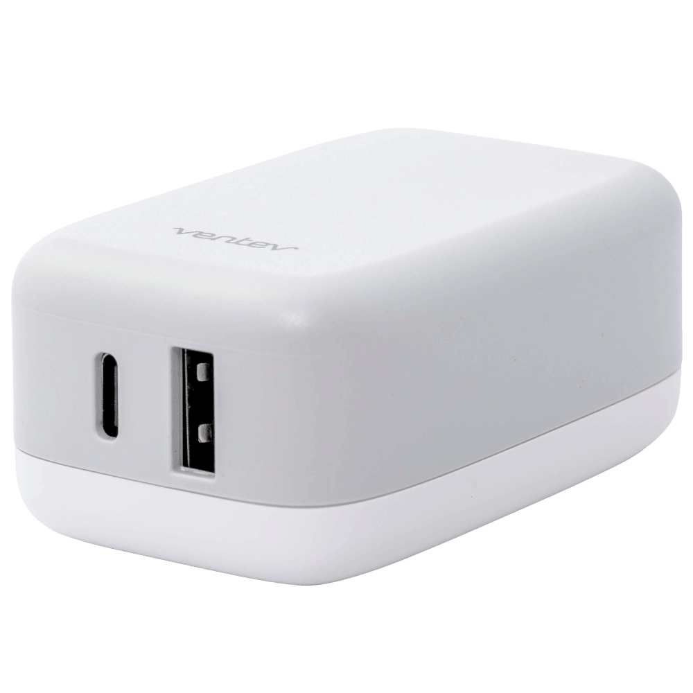Ventev 27W ULTRAFAST USB C and USB A Dual Universal Wall Charger by Ventev
