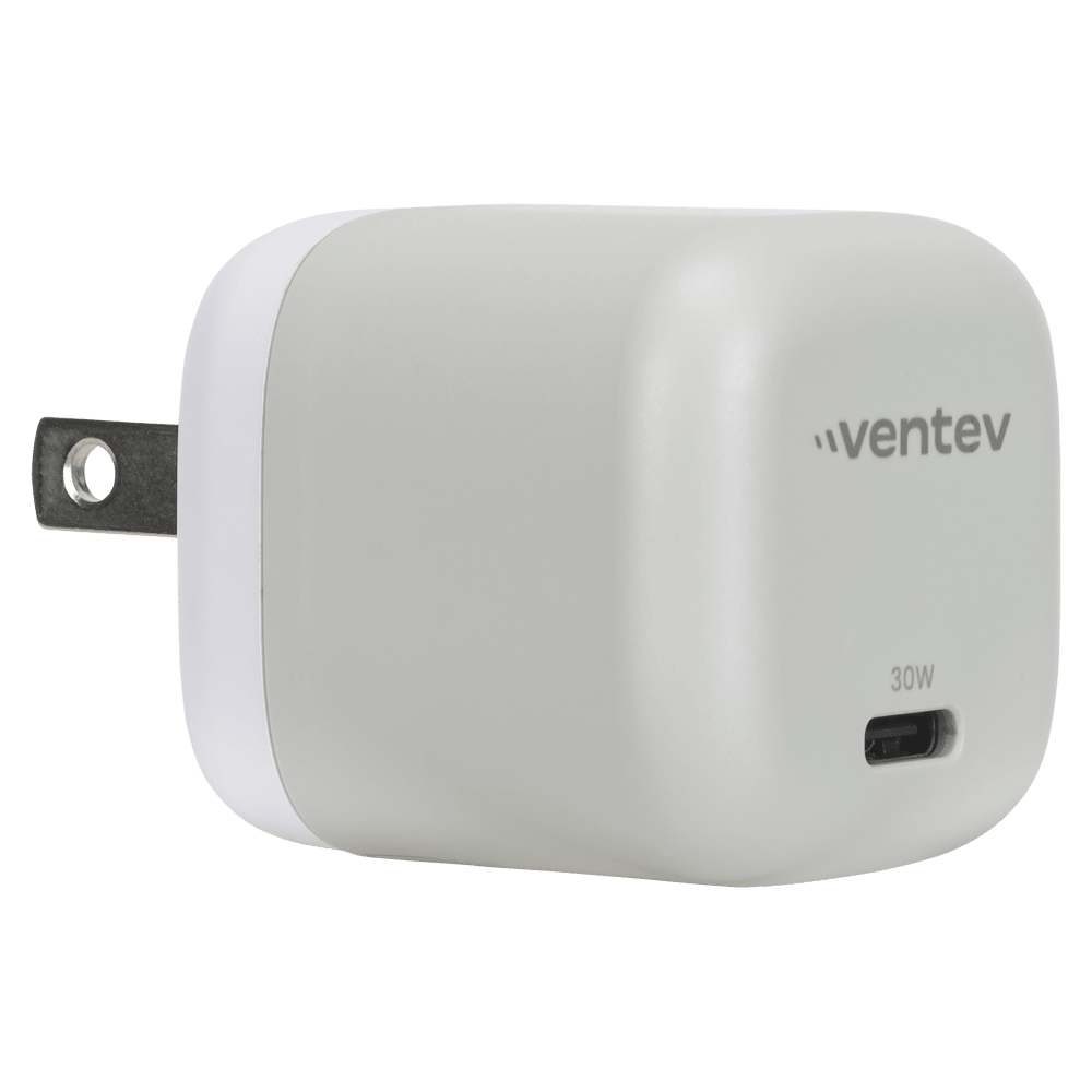 Ventev 30W ULTRAFAST USB-C Mini GaN Wall Charger and USB-C to USB-C Cable by Ventev