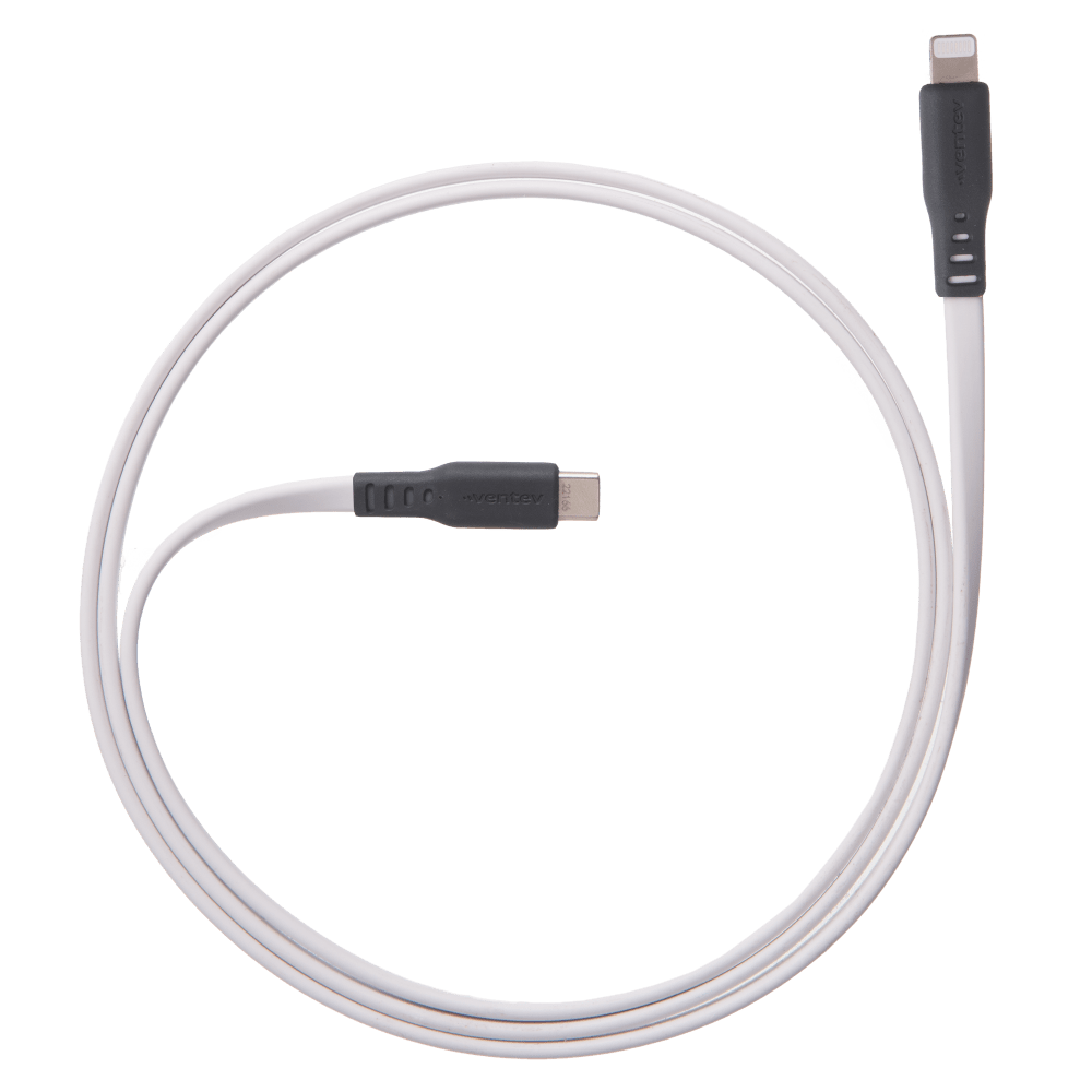 Ventev 30W ULTRAFAST USB-C Mini GaN Wall Charger and USB-C to Apple Lightning Cable by Ventev