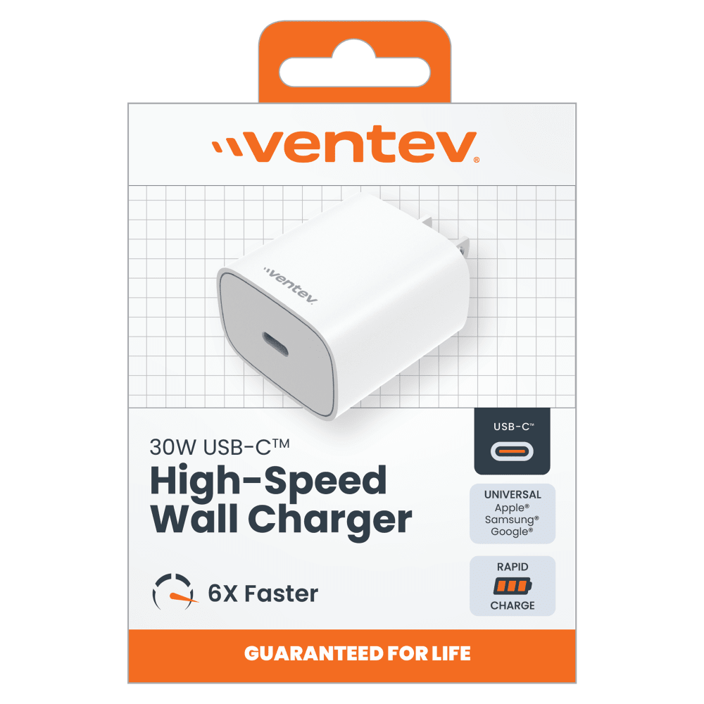Ventev 30W ULTRAFAST USB-C Universal Wall Charger by Ventev