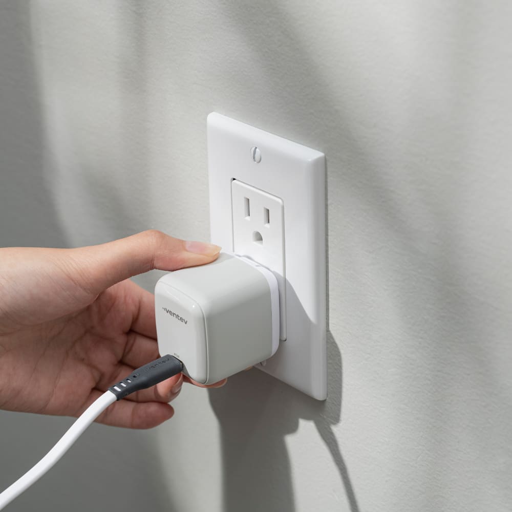 Ventev 45W ULTRAFAST USB-C Universal GaN Mini Wall Charger and 240W USB-C to USB-C Cable by Ventev