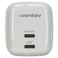 Ventev 65W ULTRAFAST USB-C Universal Dual GaN Mini Wall Charger by Ventev