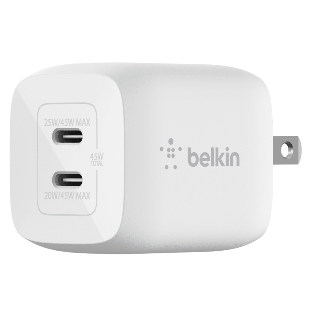 Belkin Dual Port USB C PD Wall Charger with PPS 45W by Belkin