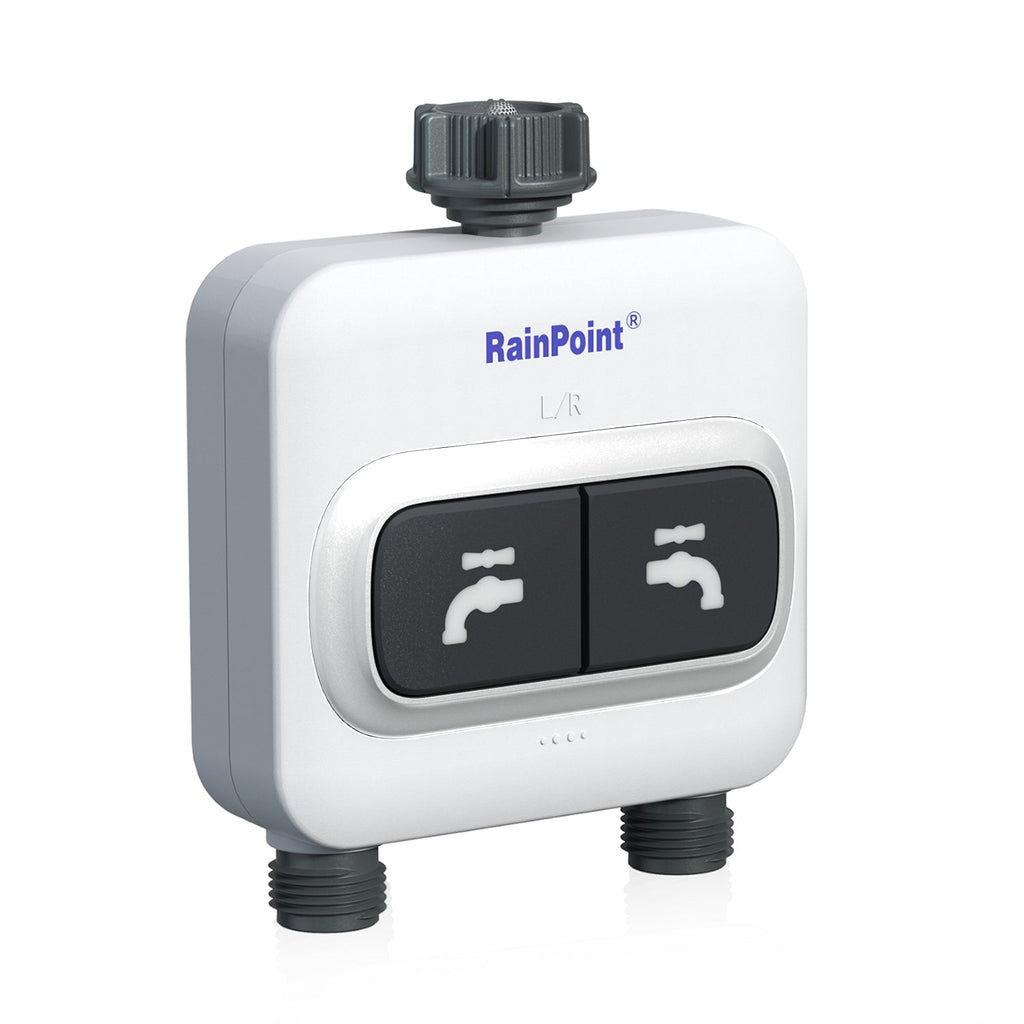 RainPoint 2-Zone Smart Wi-Fi Water Timer with Hub – Automatic Garden Irrigation System with App Control & Rain Delay by BALDR Electronic