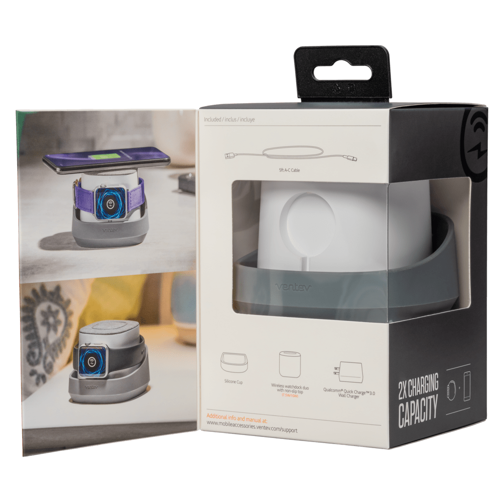Ventev 10W Wireless Watchdock Duo Charging Pad by Ventev