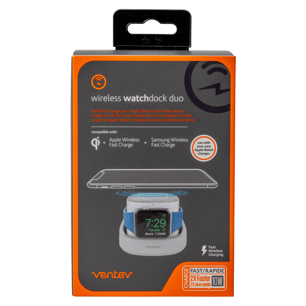 Ventev 10W Wireless Watchdock Duo Charging Pad by Ventev