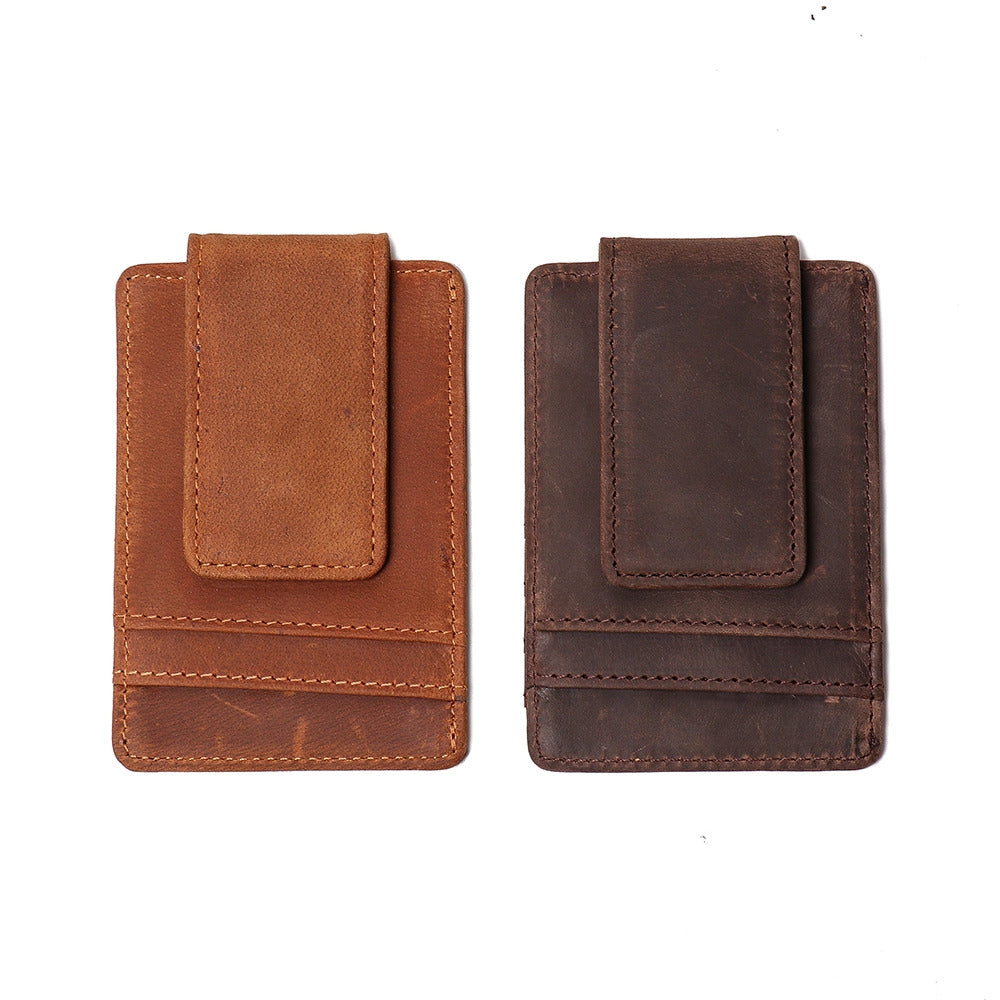 The Walden | Handmade Leather Front Pocket Wallet With Money Clip