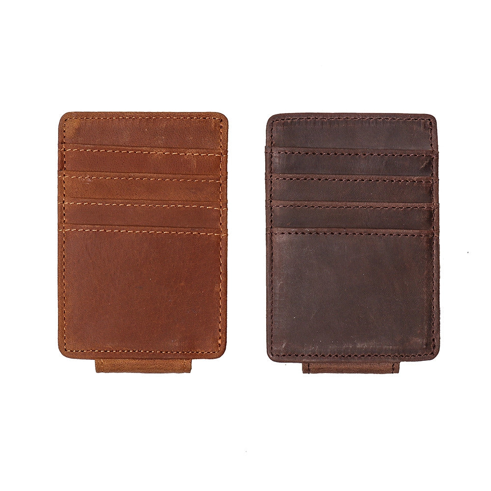 The Walden | Handmade Leather Front Pocket Wallet With Money Clip