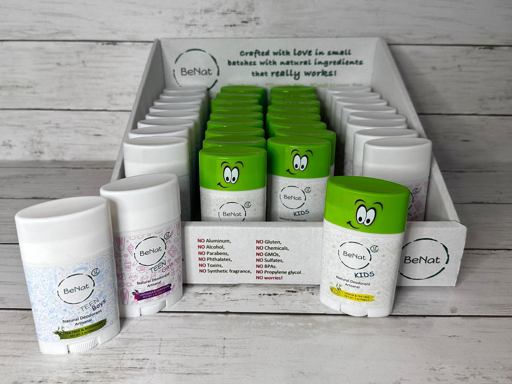 BeNat Kids & Teens Deodorants Retail Display Box