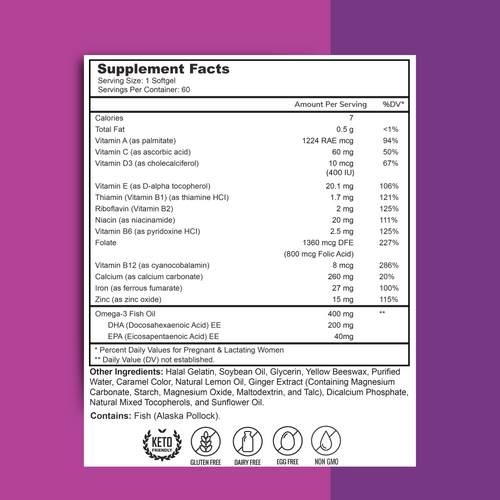 Adult Multivitamins + Collagen Peptides + Prenatal DHA Bundle
