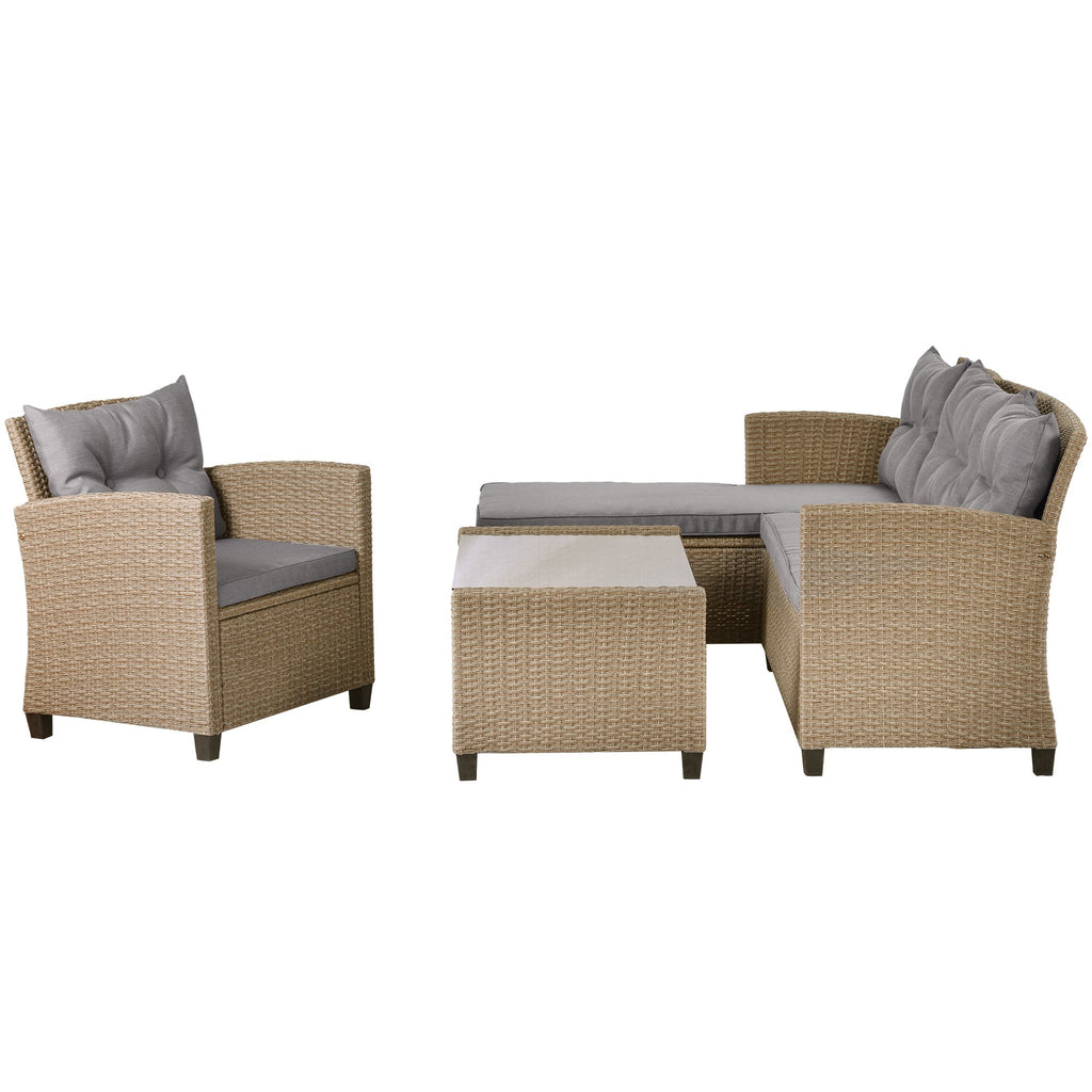 Set of 4 Piece Outdoor, Patio Furniture