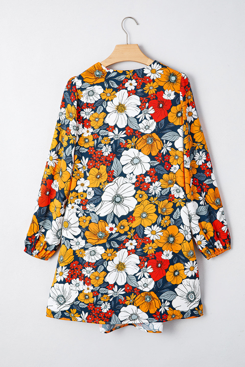 Blakely Floral Long Sleeve Mini Dress - Threaded Pear