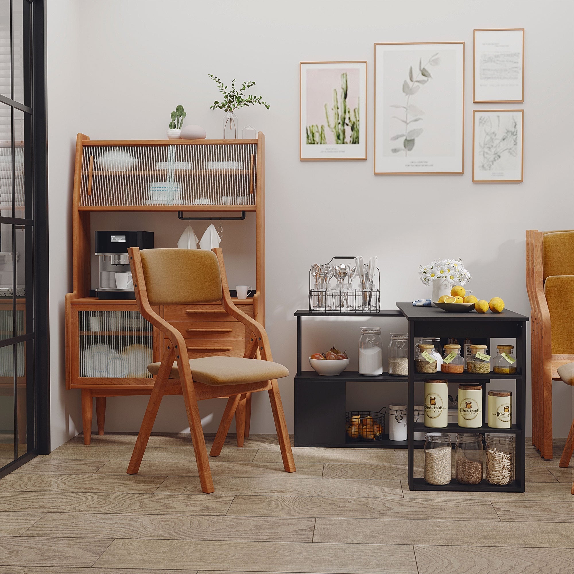 L Shaped 360 Degree Rotating Corner Desk