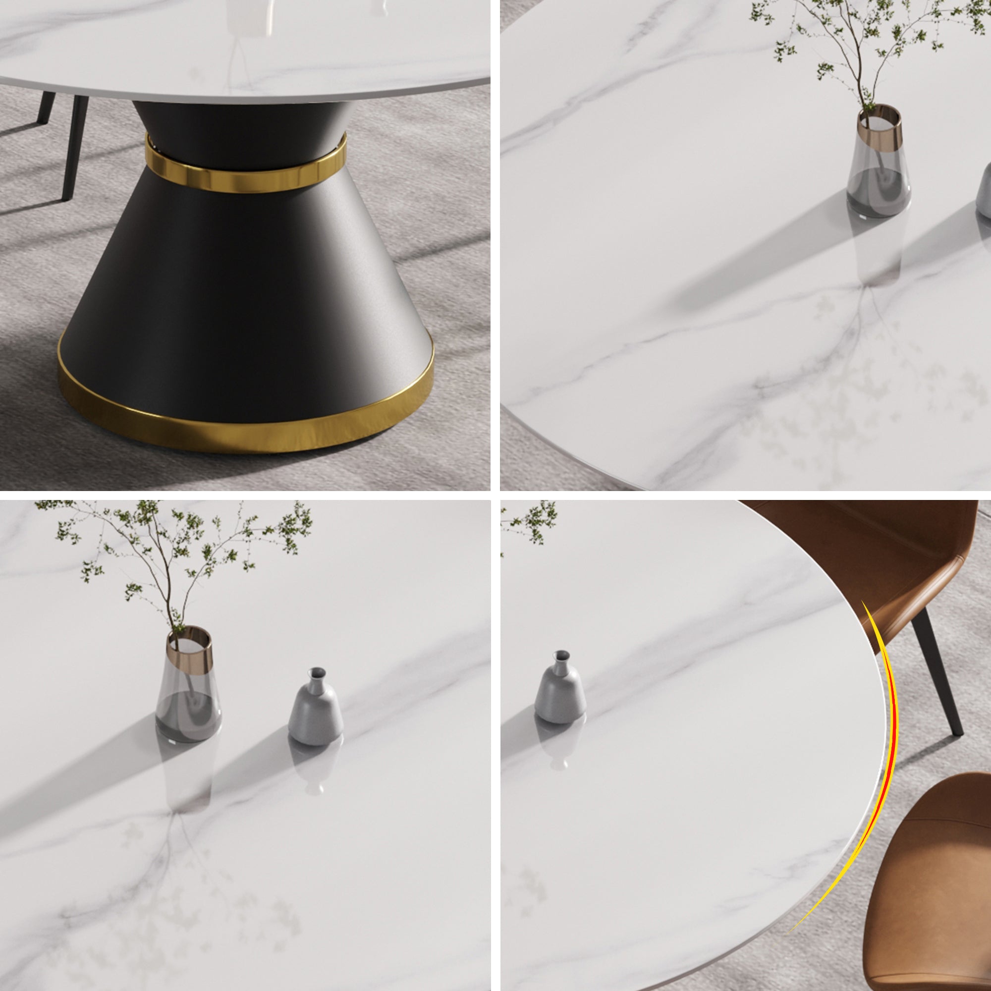 Modern Marble Stone Round Dining Table