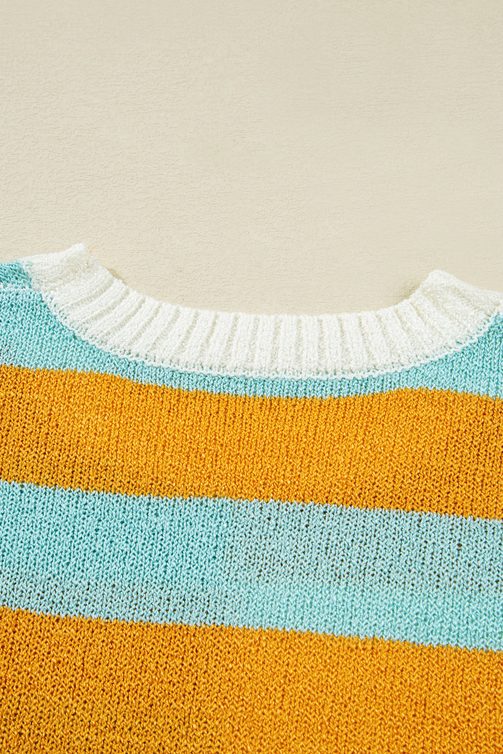 Abigail Block Striped Pullover Sweater - Threaded Pear